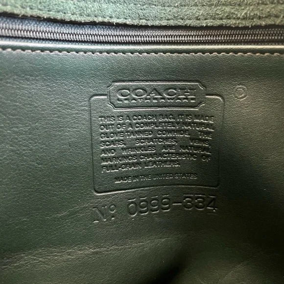 COACH Vintage Manhattan Collection Museum Bag 4127 Bottle Green Leather Bag USA - Picture 14 of 16